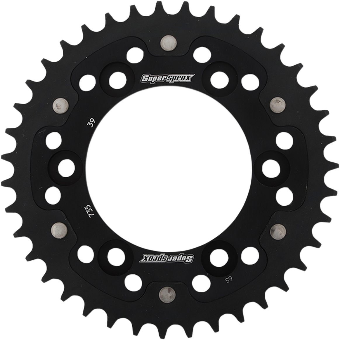 SUPERSPROX Stealth Rear Sprocket - 39 Tooth - Black - Ducati RST-735-39-BLK