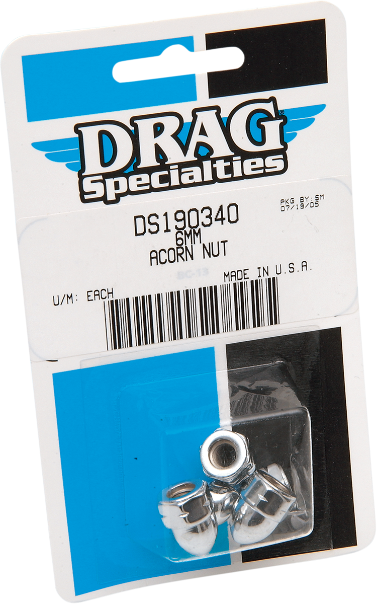 DRAG SPECIALTIES Acorn 6 Mm (5) MBP1206