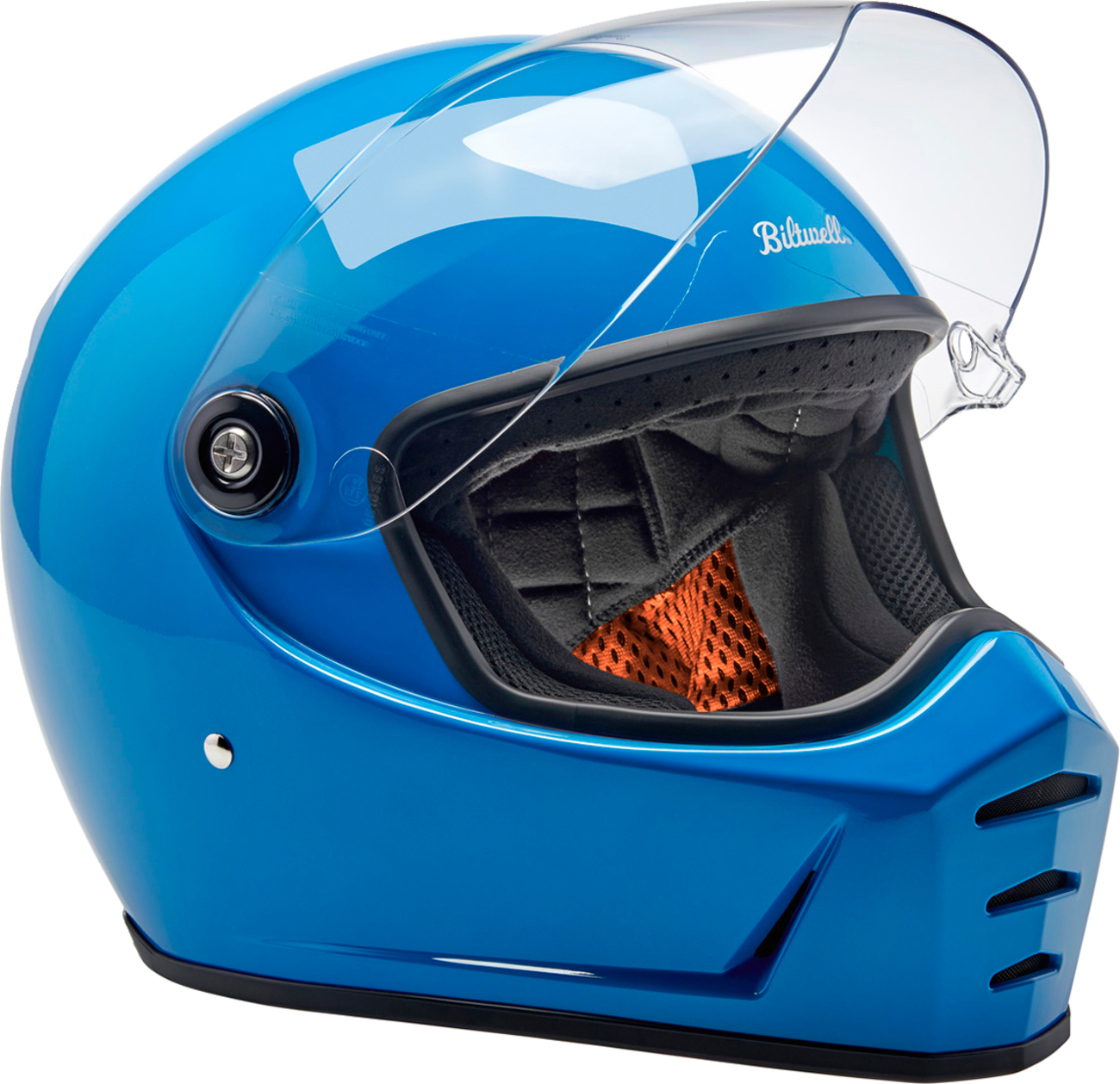 BILTWELL Lane Splitter Helmet - Gloss Tahoe Blue - Large 1004-129-504