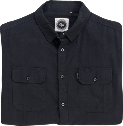 BILTWELL Blackout Lightweight Flannel - Small 8145-068-002