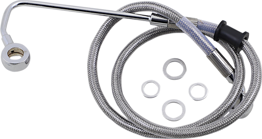 DRAG SPECIALTIES Brake Line - Front (Upper) - Stainless Steel 618302