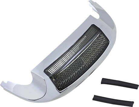 CUSTOM DYNAMICS Led Front Fender Tip - Amber LED/Smoke Lens - Chrome GEN-FT-AS