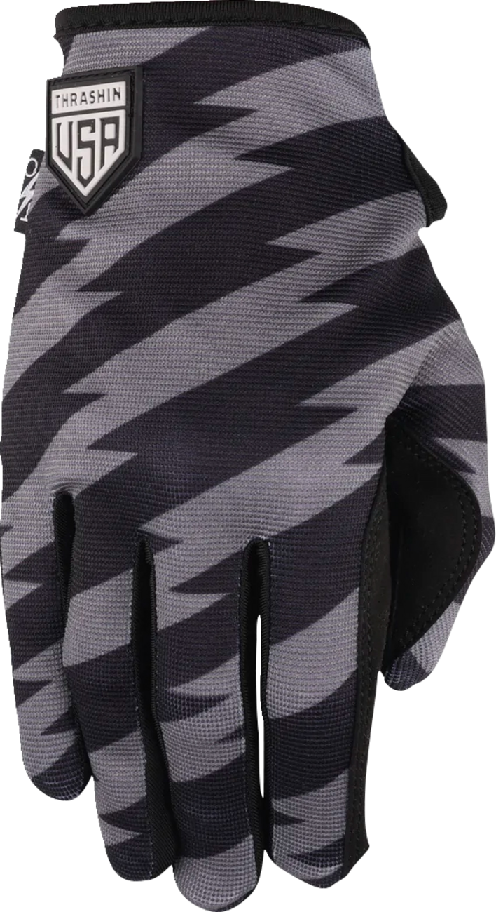 THRASHIN SUPPLY CO. Stars & Bolts Stealth Gloves - Black/Gray - 2XL SV1-13-12