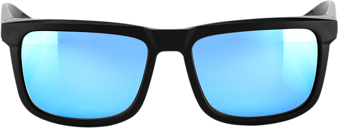 100% Blake Sunglasses - Matte Black - HiPER Blue Mirror 60028-00001