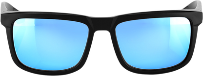 100% Blake Sunglasses - Matte Black - HiPER Blue Mirror 60028-00001