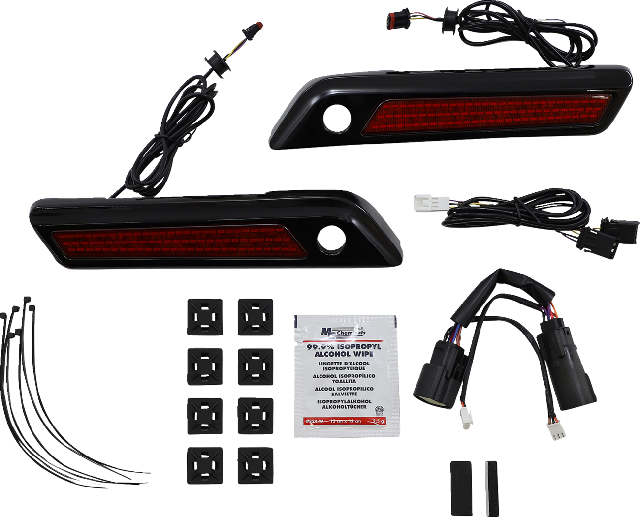 CUSTOM DYNAMICS Latch Light - Saddlebag - Red - Black CD-SBL-BCM-RB