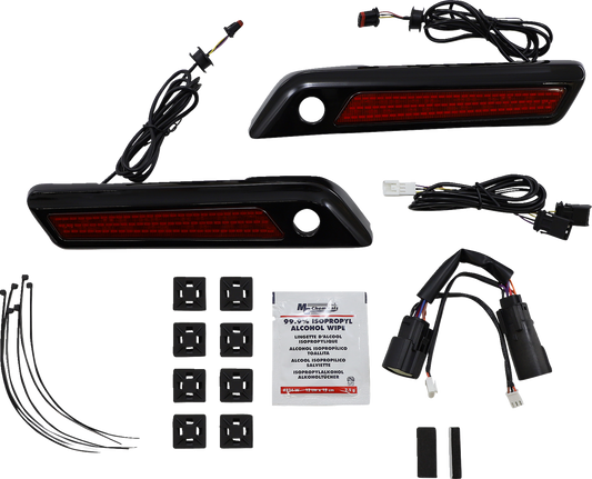 CUSTOM DYNAMICS Latch Light - Saddlebag - Red - Black CD-SBL-BCM-RB