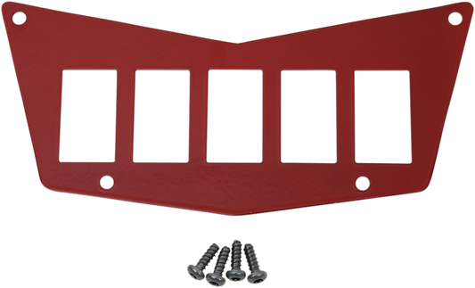 MOOSE UTILITY Dash Plate - 5 Switch - Red 100-4383-PU