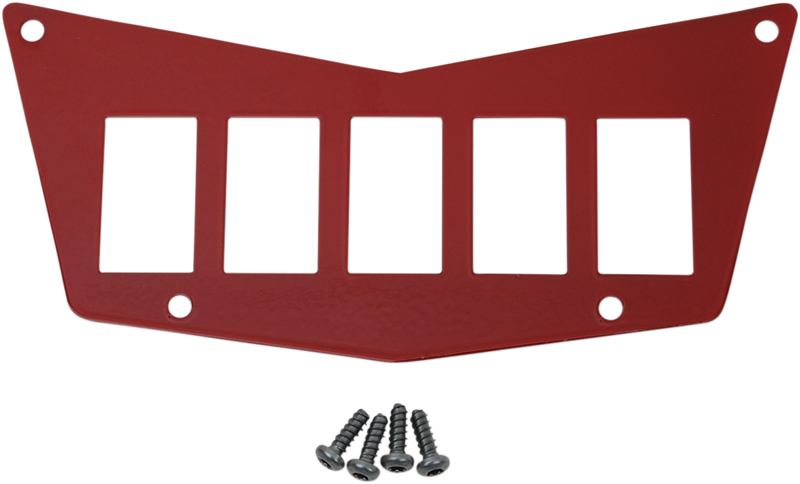 MOOSE UTILITY Dash Plate - 5 Switch - Red 100-4383-PU