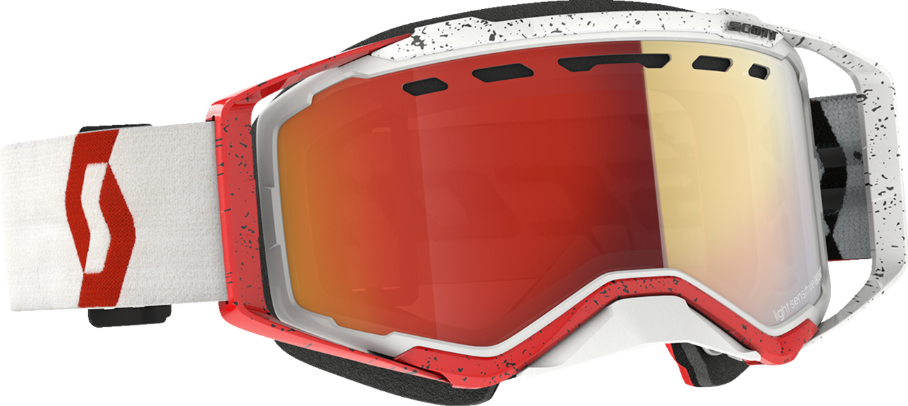 SCOTT Prospect Snow Goggles - Light Sensitive - White/Red - Red Chrome 278603-1030341