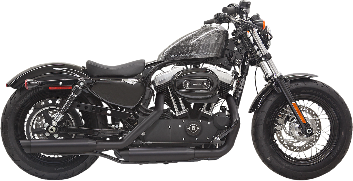 Silenciadores BASSANI XHAUST - Negro - Corte oblicuo - Sportster 1X27SBB 