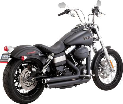 VANCE & HINES Big Shots Staggered Exhaust System - Black 47338