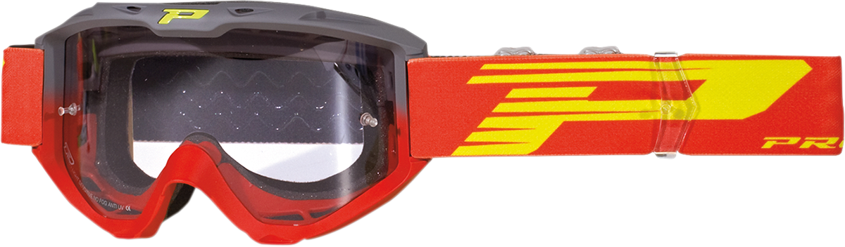 PRO GRIP 3450 Riot Goggles - Gray/Red - Light Sensitive PZ3450GRRO