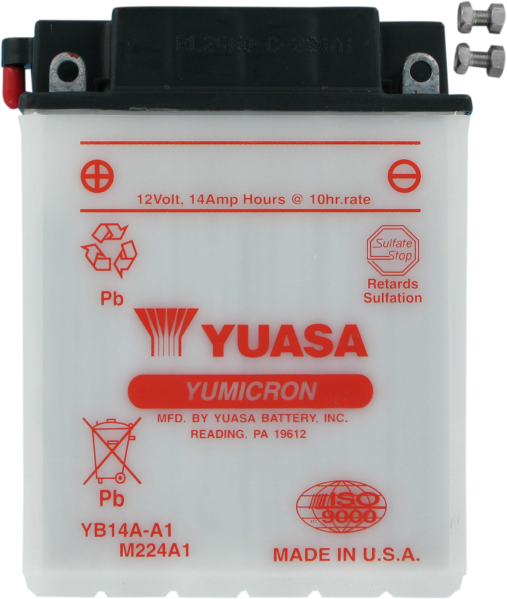 YUASA Battery - YB14A-A1 YUAM224A1IND