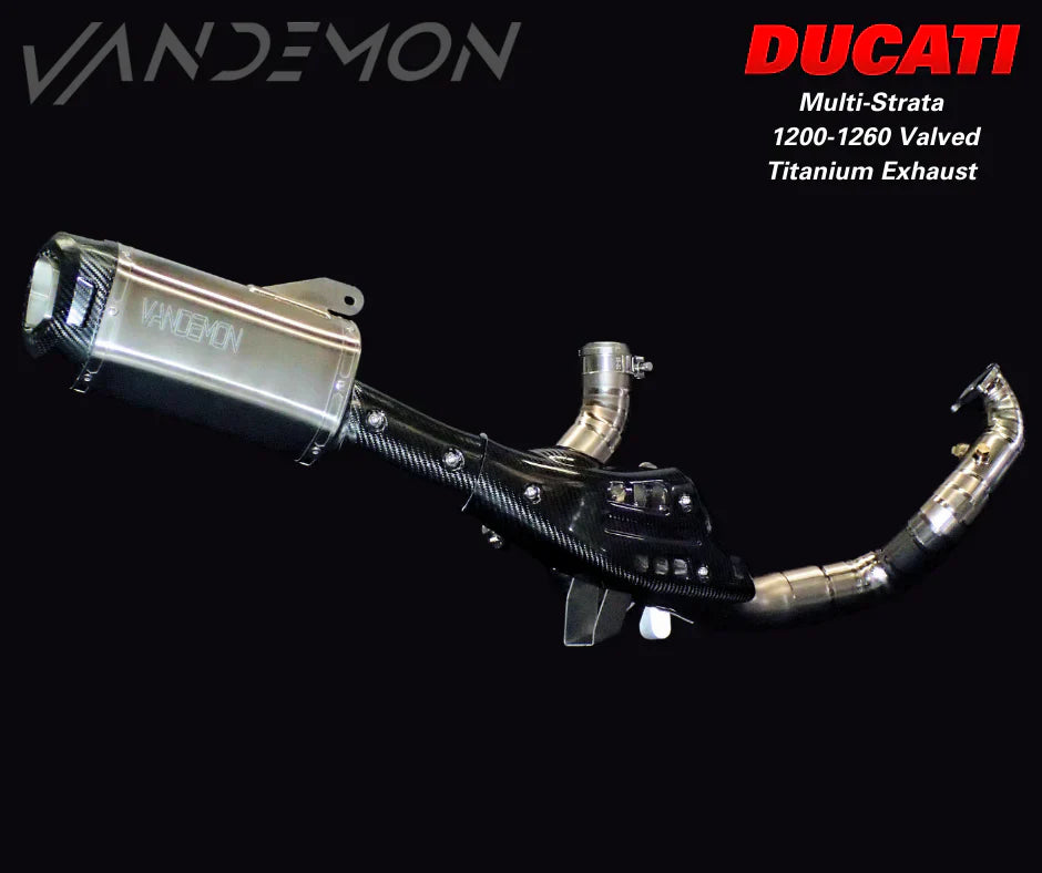 Vandemon Ducati Multistrada 1200-1260 Titanium Exhaust System with OEM Exhaust Valve Function  DUC126MTSTIEXVA VA-114