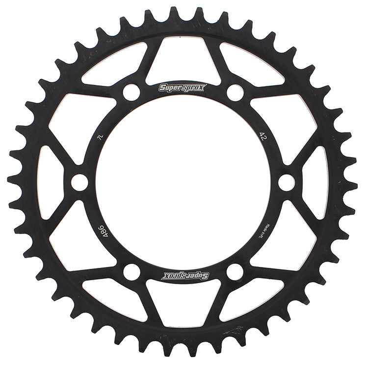 SUPERSPROX Rear Sprocket Steel 42t-520 Blk Hon/Kaw RFE-486-42-BLK