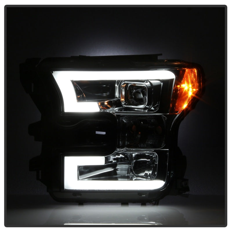 Spyder Ford F150 2015-2017 Projector Headlights - Light Bar DRL LED - Smoke PRO-YD-FF15015-LBDRL-SM 5083678