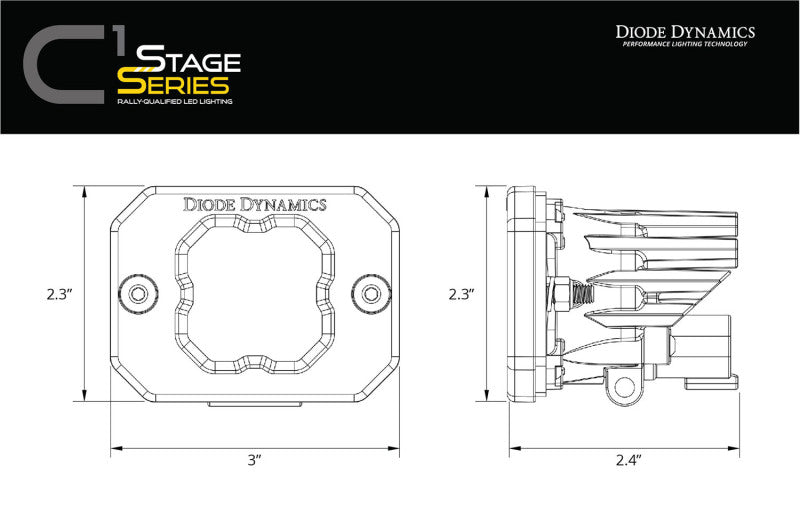 Diode Dynamics Stage Series Flush Mount Reverse Light Kit C2 Pro DD7149