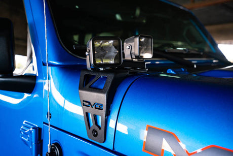 DV8 Offroad 20-22 Jeep JL 392/ Jeep JT Mojave Edition Dual Pod Light Mounts LBJL-06