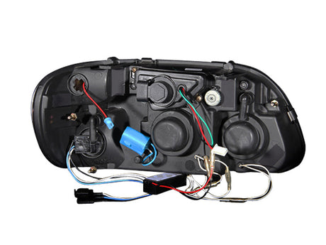 ANZO 1995-2001 Ford Explorer Projector Headlights w/ Halo Black 1 pc 111132