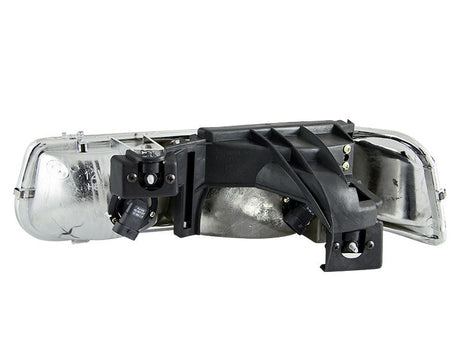 ANZO 1999-2002 Chevrolet Silverado 1500 Crystal Headlights Black 111155