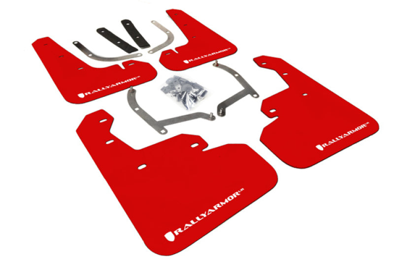Rally Armor 17+ Subaru Impreza UR Red Mud Flap w/ White Logo MF45-UR-RD/WH