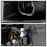 Xtune Chevy Silverado 1500/2500/3500 07-13 LED Halo Projector Headlights Black PRO-JH-CSIL07-CFB-BK 9032189