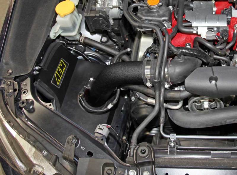 AEM 15-17 Subaru WRX STi 2.5L H4 - Cold Air Intake System - Wrinkle Black 21-735WB