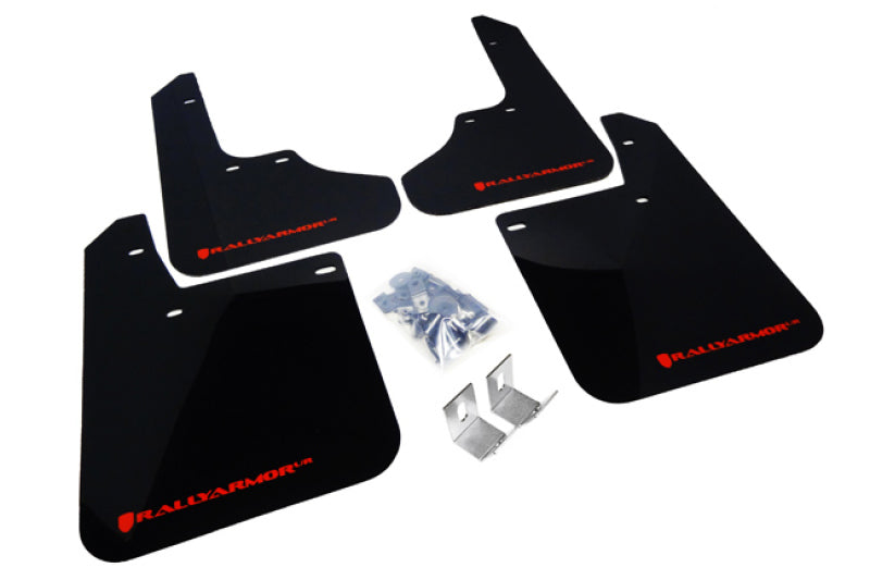 Rally Armor 1993-2001 Subaru Impreza UR Black Mud Flap w/ Red Logo MF2-UR-BLK/RD