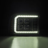 AlphaRex 05-07 Ford F250/350/450/550 Super Duty NOVA LED Proj HL Blk w/Actv Light & Seq Sig + SB DRL 880319
