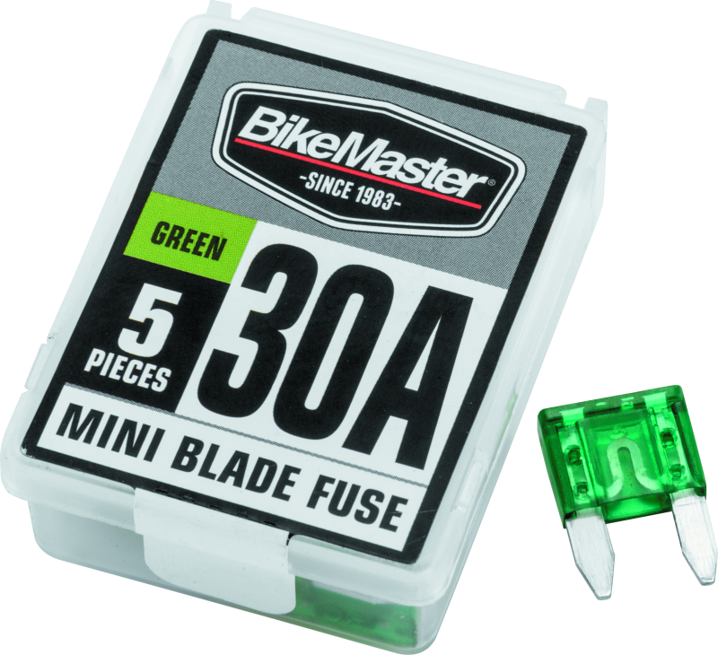 BikeMaster 5Piece 30A Replacement Mini Blade Fuse 152448