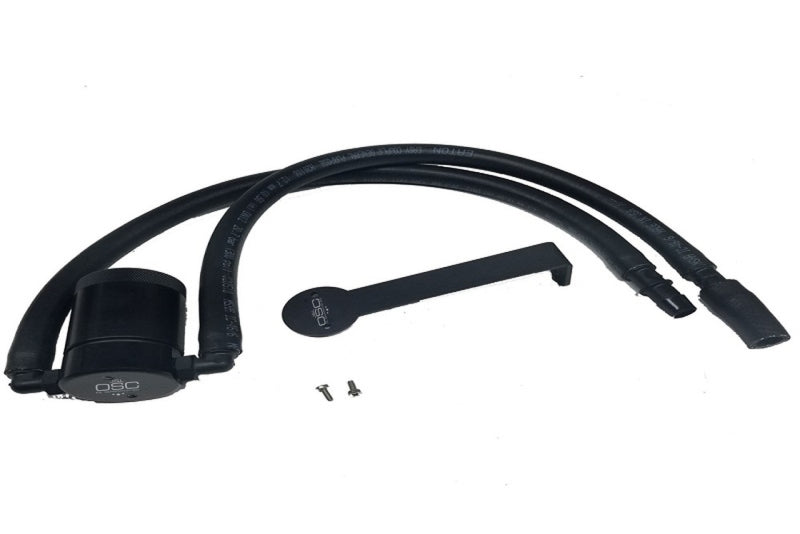 J&L 12-17 Jeep Wrangler JK 3.6L Passenger Side Oil Separator 3.0 - Black Anodized 3064D-B