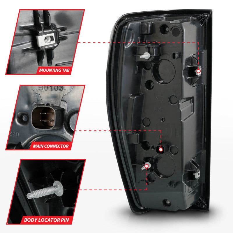 Anzo 19-23 GMC Sierra 1500/2500HD/3500HD Smoke Black Replacement Full LED Bar Tail Light 311460