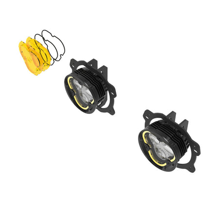 KC HiLiTES FLEX ERA 3 Dual Mode SAE Fog Lights - 2-Light Master Kit for Jeep JK/JL/JT Plastic Bumper 97146