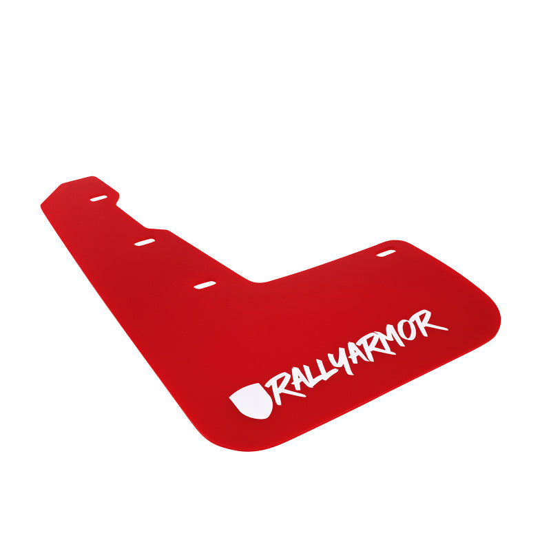 Rally Armor 15-21 Subaru WRX &amp; STI Red Mud Flap White Altered Font Logo MF32-UR-RD/WH-X