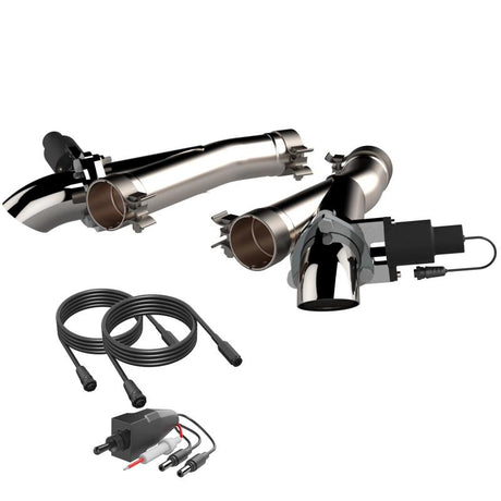 QTP 2018+ Jeep Grand Cherokee Trackhawk 2.75in 304SS Aggressor Cutout Dual Mid Pipes 527112