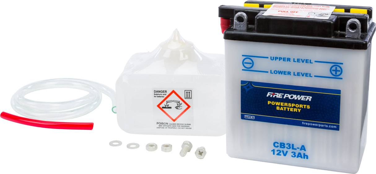 FIRE POWER Battery W/Acid Cb3l-A 12v Heavy Duty CB3L-A
