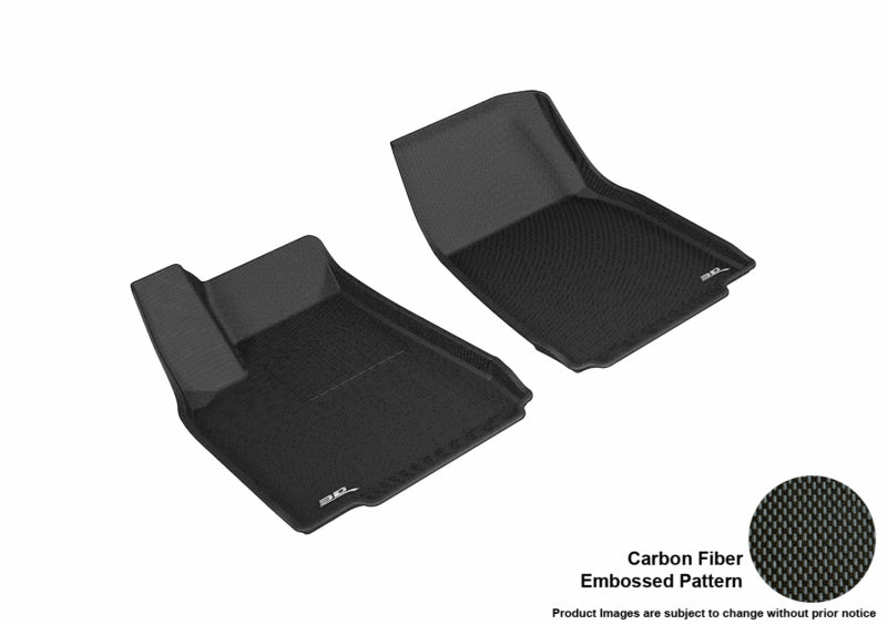 3D MAXpider 2016-2020 Tesla Model X Kagu 1st Row Floormat - Black L1TL00111509