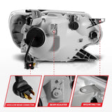 ANZO 12-15 Toyota Tacoma Projector Headlights - w/ Light Bar Switchback Black Housing 111556