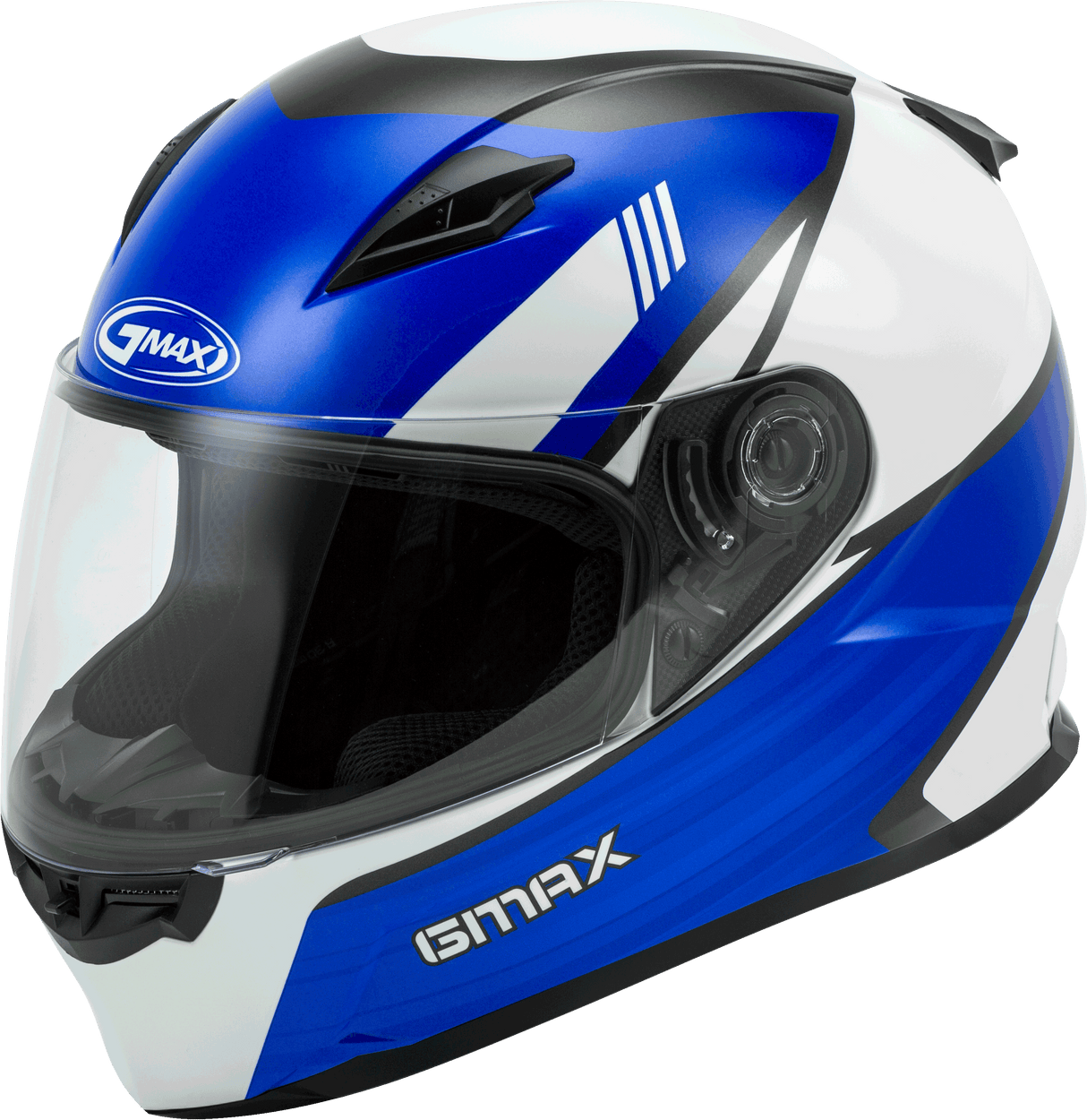 GMAX Ff-49 Full-Face Deflect Helmet White/Blue 3x G1494519