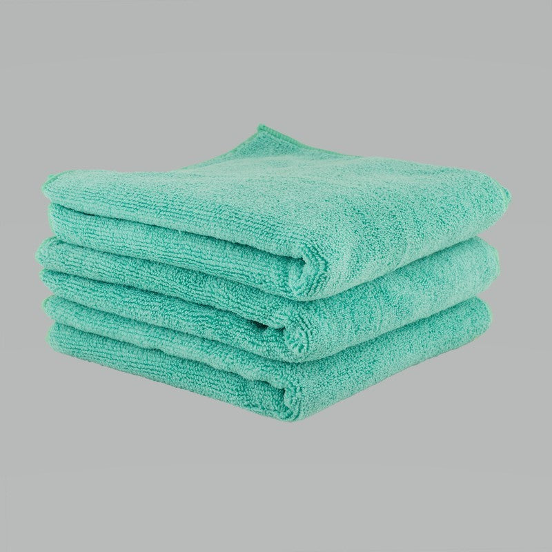 Chemical Guys Workhorse Microfiber Towel (Exterior)- 16in x 16in - Green - 3 Pack MICMGREEN03