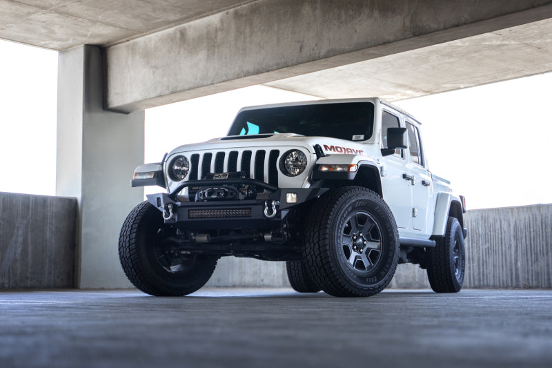 DV8 Offroad 18-23 Jeep Wrangler JL / 20-23 Jeep Gladiator JT FS-7 Mid-Width Winch Front Bumper FBJL-07
