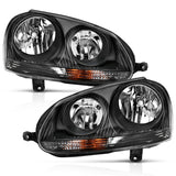 ANZO 2006-2009 Volkswagen Us Rabbit Crystal Headlight Black (Halogen Only) 121542