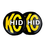 KC HiLiTES 8in. Round Soft Cover HID (Pair) - Black w/Yellow Brushed KC Logo 5818