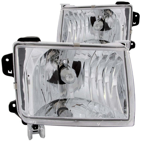 ANZO 1998-2000 Nissan Frontier Crystal Headlights Chrome 111049