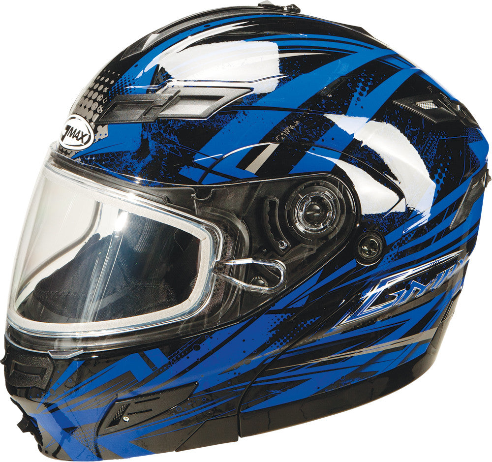 GMAX Gm-54s Modular Helmet Black/Blue/Silver M G2544215 TC-2