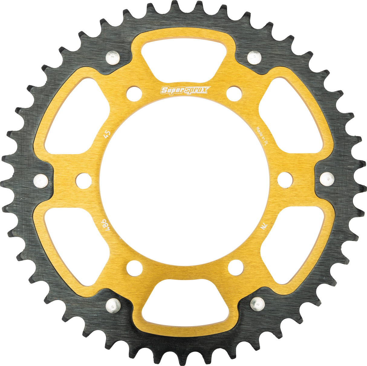 SUPERSPROX Rear Stealth Sprocket Alu/Stl 45t-520 Gld Kaw RST-486-45-GLD