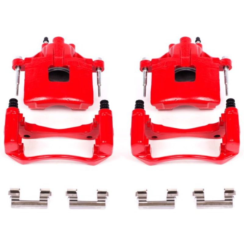 Power Stop 00-05 Buick LeSabre Front Red Calipers w/Brackets - Pair S4638A