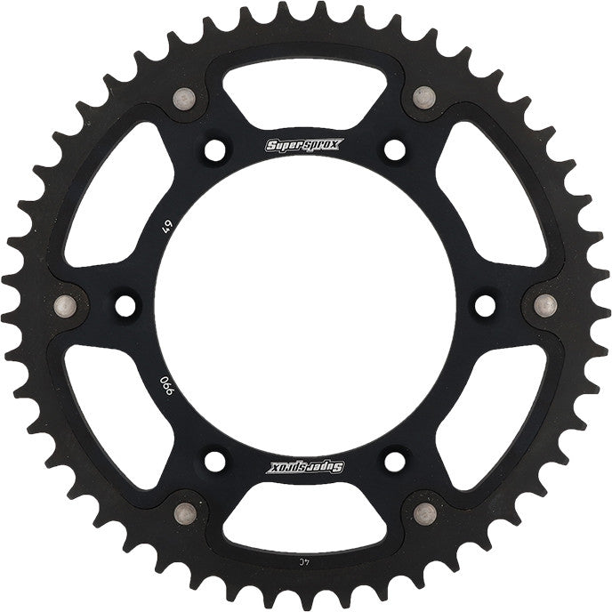 SUPERSPROX Rear Stealth Sprocket Alu/Stl 49t-520 Blk Husq/Ktm RST-990-49-BLK