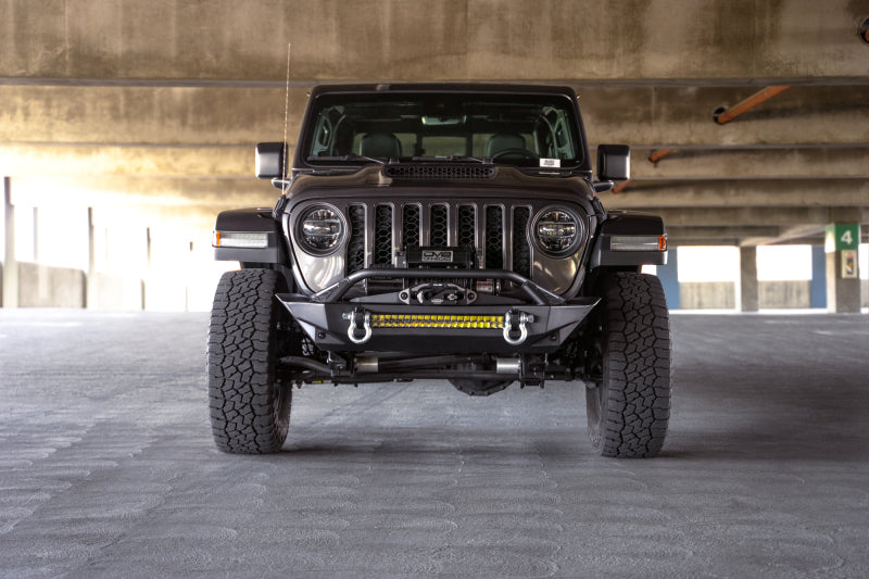 DV8 Offroad 07-23 Jeep Wrangler JK/JL & Gladiator JT FS-1 Series Stubby Front Bumper FBJL-11